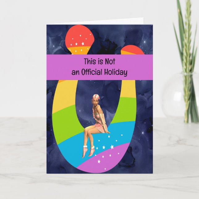 Tarjeta Festiva Te falta como tu propio diseño de vacaciones (Anverso)