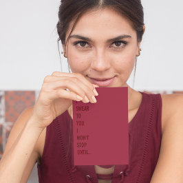 Tarjeta Festiva Te Juro. Naughty Funny Día de San Valentín Card