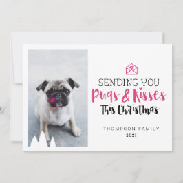 Tarjeta Festiva Te mandan bichos y besos adorables perros y besos