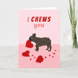 Tarjeta Festiva Te mastico El día de San Valentín de Bulldog franc