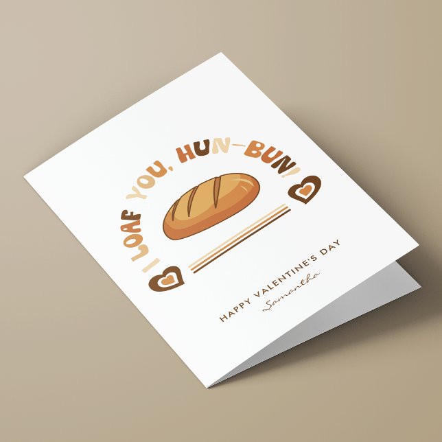 Tarjeta Festiva Te Panifico Amor-Panadero Castigo Divertido de San (Funny and cute bread pun greeting card perfect for Valentine's Day or an Anniversary)