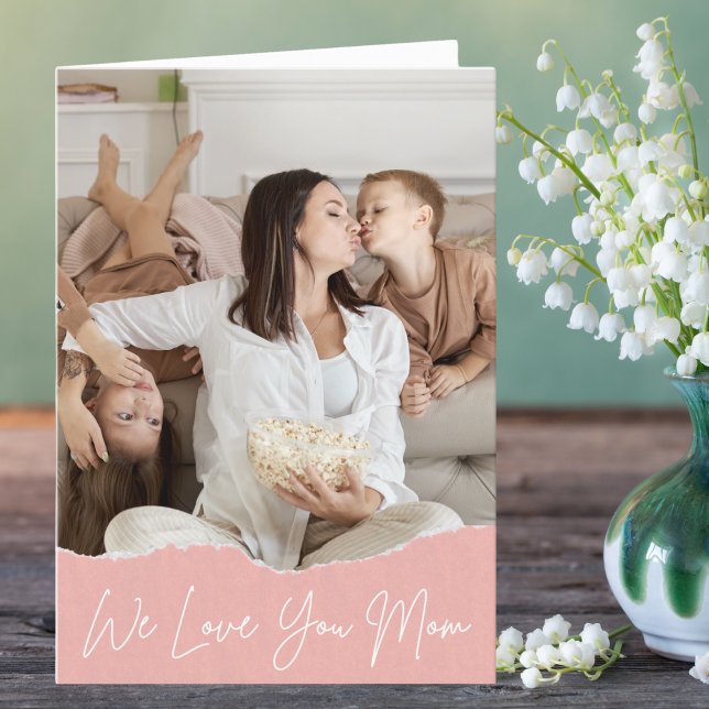 Tarjeta Festiva Te queremos mamá Personalizado foto Día de la Madr (Subido por el creador)