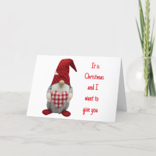 TARJETA FESTIVA TE QUIERO DAR MI CORAZÓN EN "NAVIDAD"