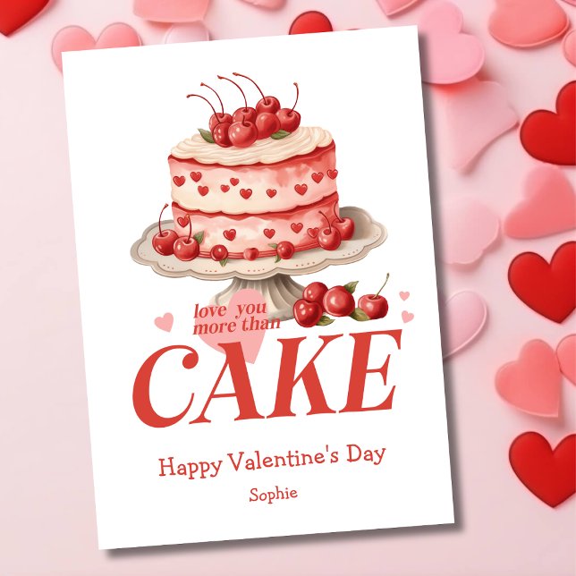 Tarjeta Festiva Te quiero más que Día de San Valentín retro divert (Subido por el creador)
