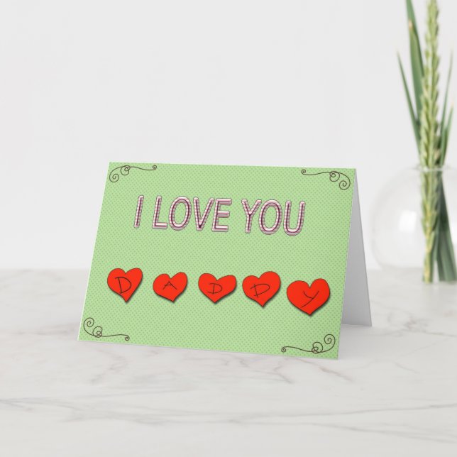 Tarjeta Festiva Te quiero papá (Anverso)