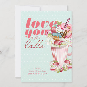 Tarjeta Festiva Te quiero un dulce dulce de latte para San Valentí