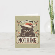 Te tengo nada travieso divertido gato negro Navida