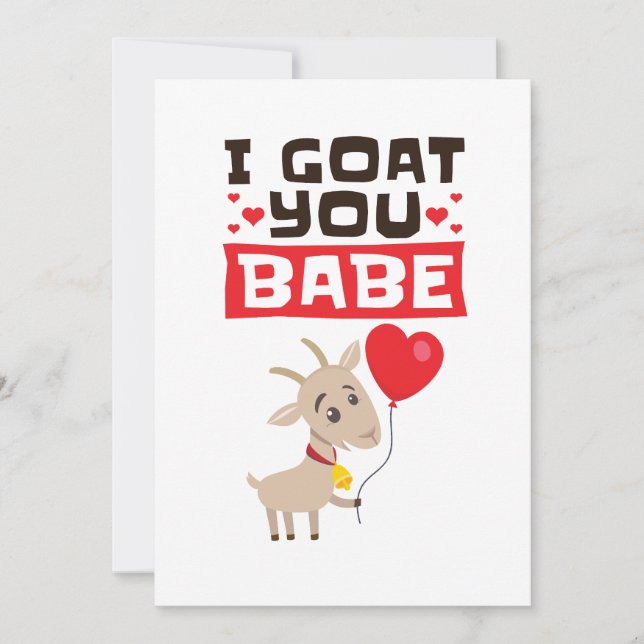 Tarjeta Festiva Te Voy, Babe El día de San Valentín Animal Lover (Anverso)