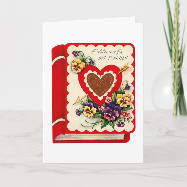 Tarjeta Festiva Teacher Valentine Book (Anverso)