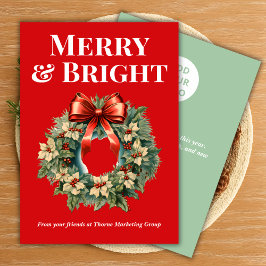 Tarjeta Festiva Team Christmas Card in Red