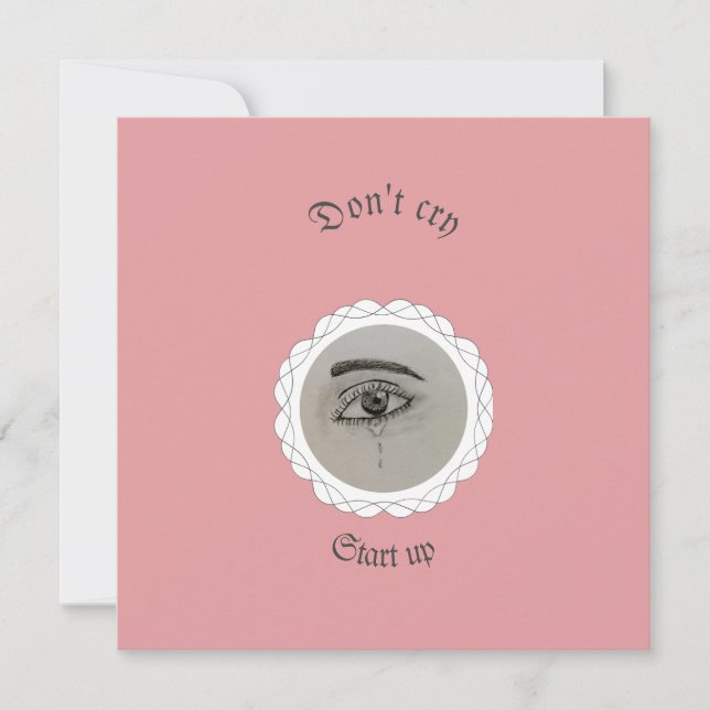 Tarjeta Festiva Tearing eye Throw Pillow (Anverso)