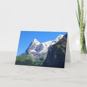 Tarjeta Festiva Techos de montaña en los Alpes suizos