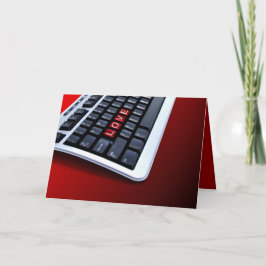 Tarjeta Festiva Teclado de amor