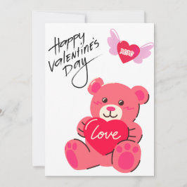 Tarjeta Festiva Teddy Abrazos y amor: Un abrazo de San Valentín