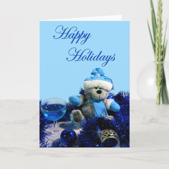 Tarjeta Festiva Teddy Bear Holiday (Anverso)