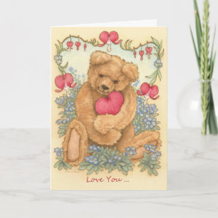 Tarjeta Festiva Teddy Bear Valentine Card