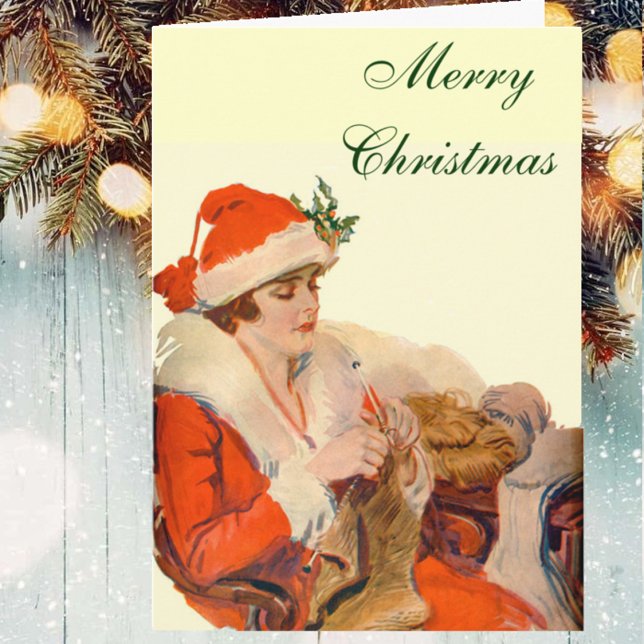 Tarjeta Festiva Tejido para Navidades (Subido por el creador)