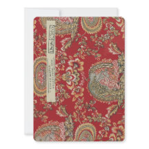 Tela francesa roja antigua de Villefranche