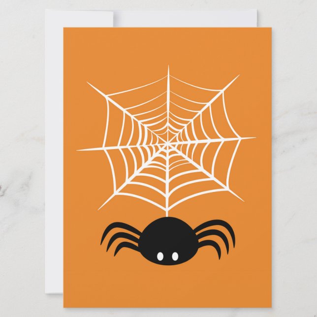 Tarjeta Festiva Telaraña de Halloween  (Anverso)