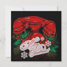 Tarjeta Festiva Teléfono de Navidades rojos antiguos