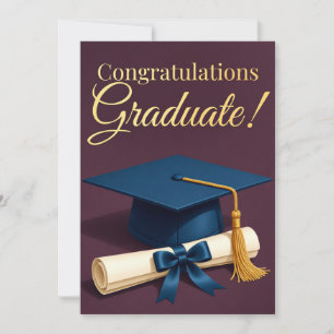 Tarjeta Festiva Tema Clásico de Ceremonia de Graduación