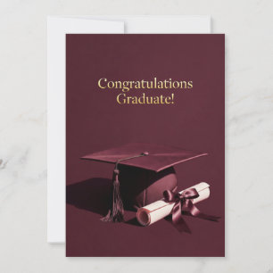 Tarjeta Festiva Tema Clásico de Ceremonia de Graduación