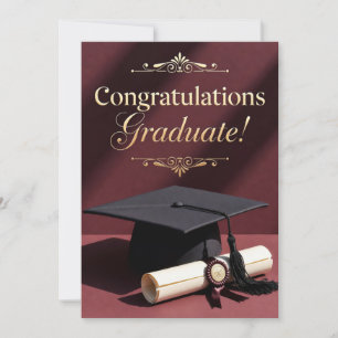 Tarjeta Festiva Tema Clásico de Ceremonia de Graduación