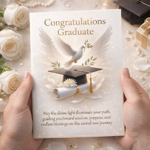Tarjeta Festiva Tema de Celebración de Graduación con Guía Divina