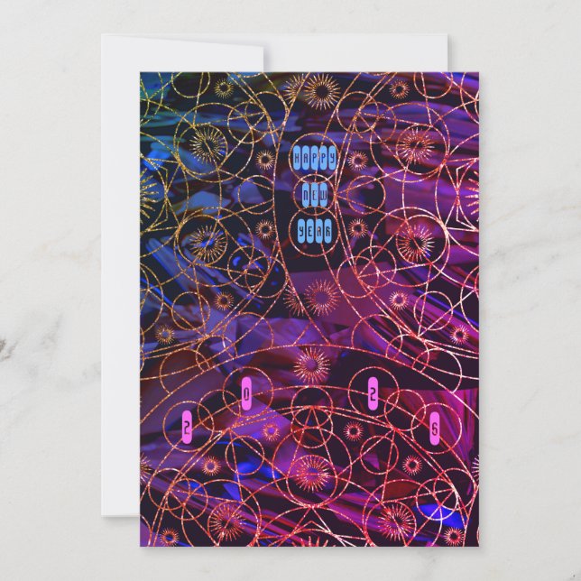 Tarjeta Festiva Tema de la máquina del tiempo - feliz año nuevo 20 (Anverso)