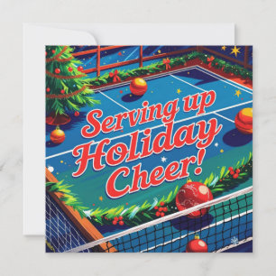 Tarjeta Festiva Tema de los Navidades de tenis