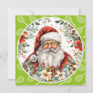 Tarjeta Festiva Tema de los Navidades de tenis