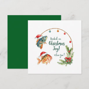 Tarjeta Festiva Tema de los navidades para los amantes de la pesca