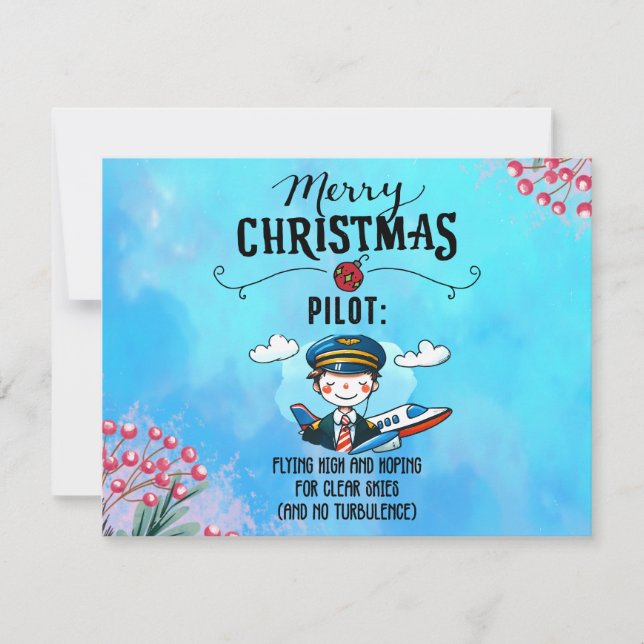 Tarjeta Festiva Tema de Navidades piloto (Anverso)