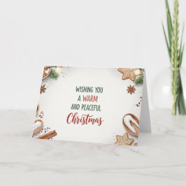 Tarjeta Festiva Tema de repostería navideña acogedora y cálida fel