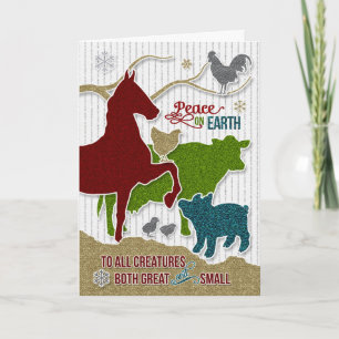 Tarjeta Festiva Tema del libro de cricket de los Navidades de anim