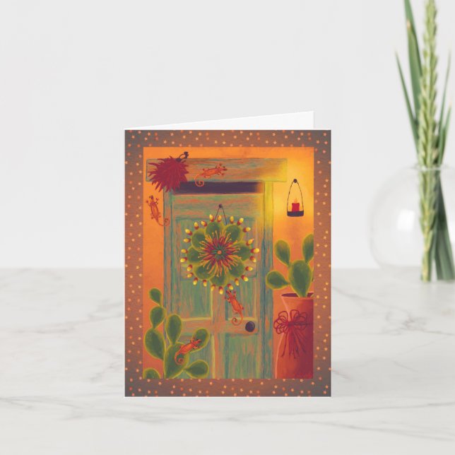 Tarjeta Festiva Tema del suroeste personalizado (Anverso)