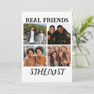 Tarjeta Festiva Temp fotográfico personalizado "Los verdaderos ami