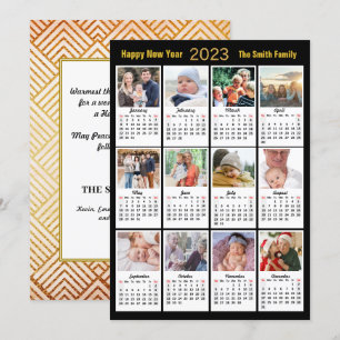 Tarjeta Festiva Temporada 2023 de Gold Script Modern Family 12 Pho