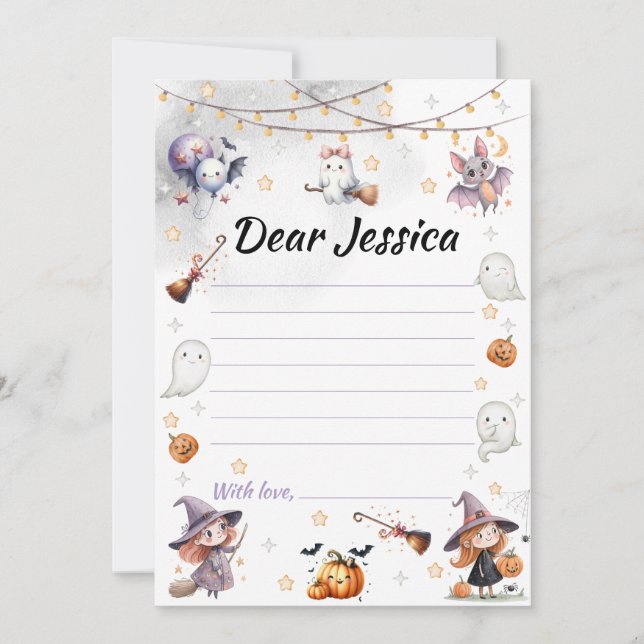 Tarjeta Festiva Temporada de Fantasma Feliz Boo Halloween (Anverso)