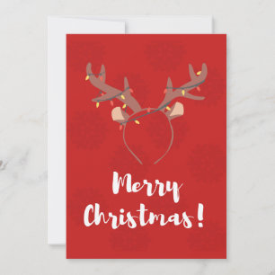 Tarjeta Festiva Temporada de feriado, Feliz Navidad, reno lindo