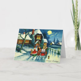 Tarjeta Festiva Temporada de feriados de navidades