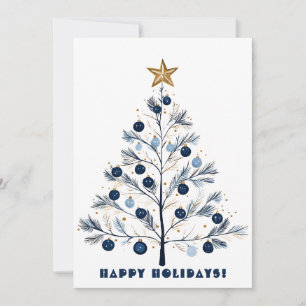 Tarjeta Festiva Temporada de feriados de Navidades de Winter Pine 