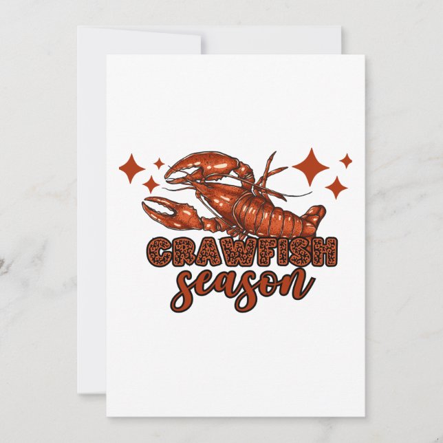 Tarjeta Festiva Temporada de gambas Mardi Gras (Anverso)