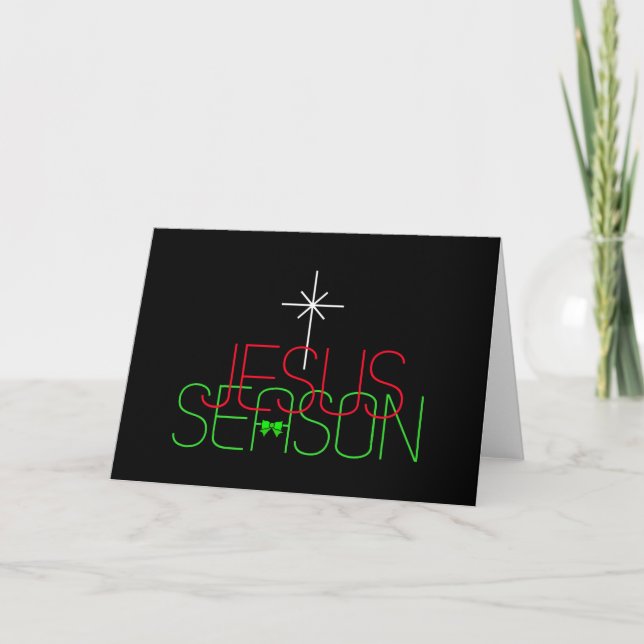 Tarjeta Festiva Temporada de Jesús (Anverso)