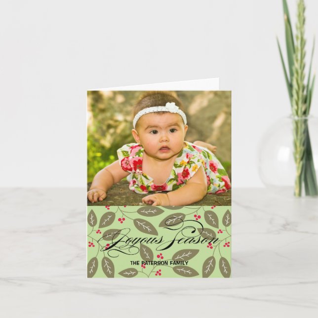 Tarjeta Festiva Temporada de Joyous (Anverso)