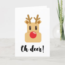 Tarjeta Festiva Temporada de los Navidades de los Deer