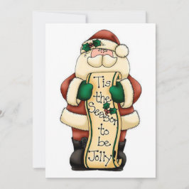 Tarjeta Festiva Temporada de Santa Claus para ser alegre