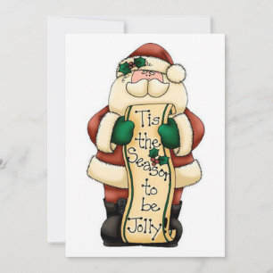 Tarjeta Festiva Temporada de Santa Claus para ser alegre
