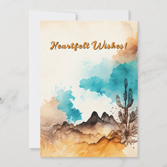 Tarjeta Festiva Temporada de vacaciones de Navidades de acuarela d (Anverso)