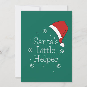 Tarjeta Festiva Temporada de vacaciones, Feliz Navidad, Santa Pequ